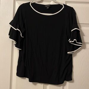 J Jill Wearever Blouse Ruffle Sleeves